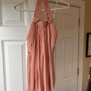 Zara Blush Pink Backless Dress